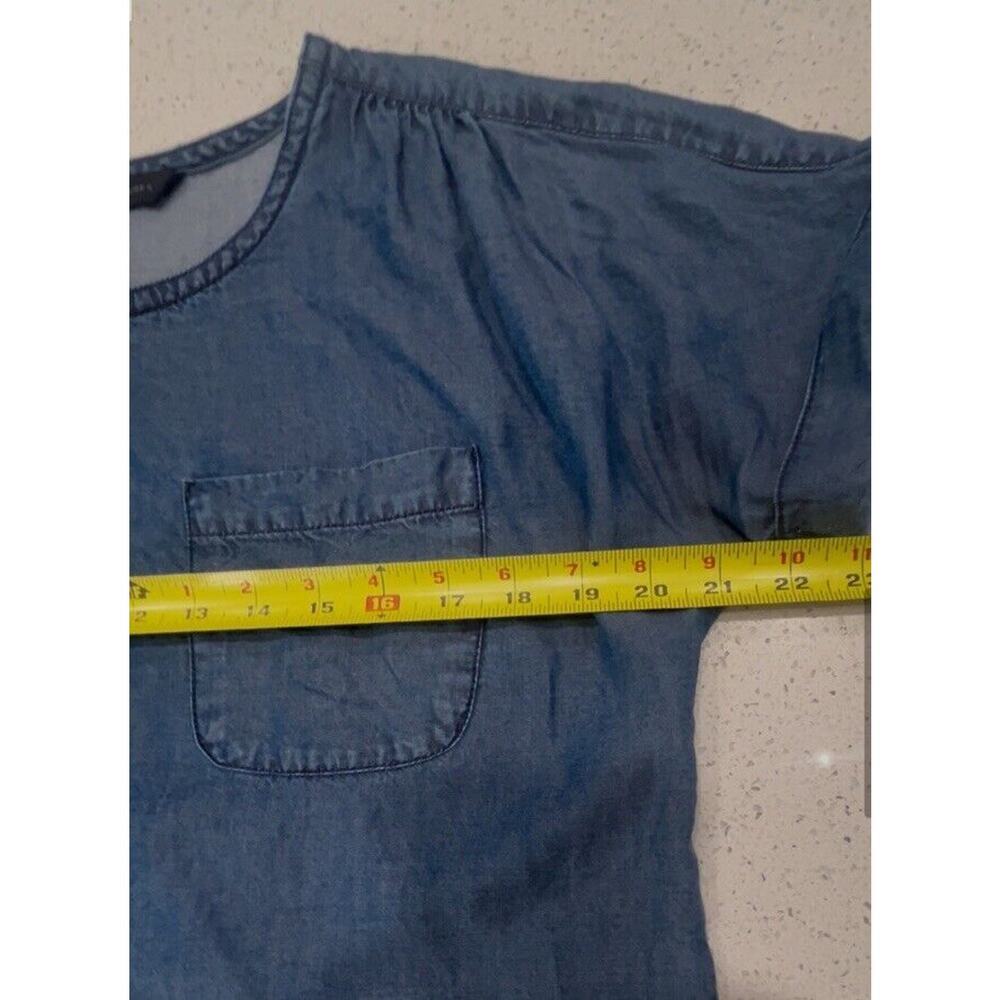 Marc by Marc Jacobs Denim Lyocell Cuff sleeve shirt sleeve blouse size Medium - Picture 4 of 6